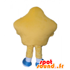 Mascot riesiger gelber Stern mit Brille - MASFR028568 - Maskottchen von Objekten