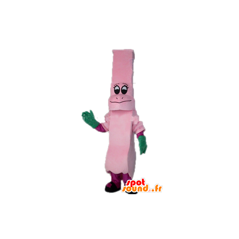 Mascot dinosauro rosa. mascotte rosa - MASFR028569 - Dinosauro mascotte