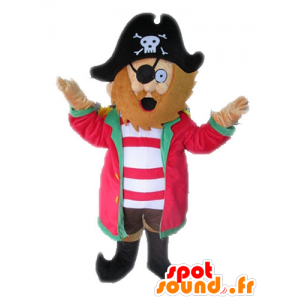 Pirate μασκότ με ένα καπέλο. μασκότ Captain - MASFR028571 - μασκότ Πειρατές