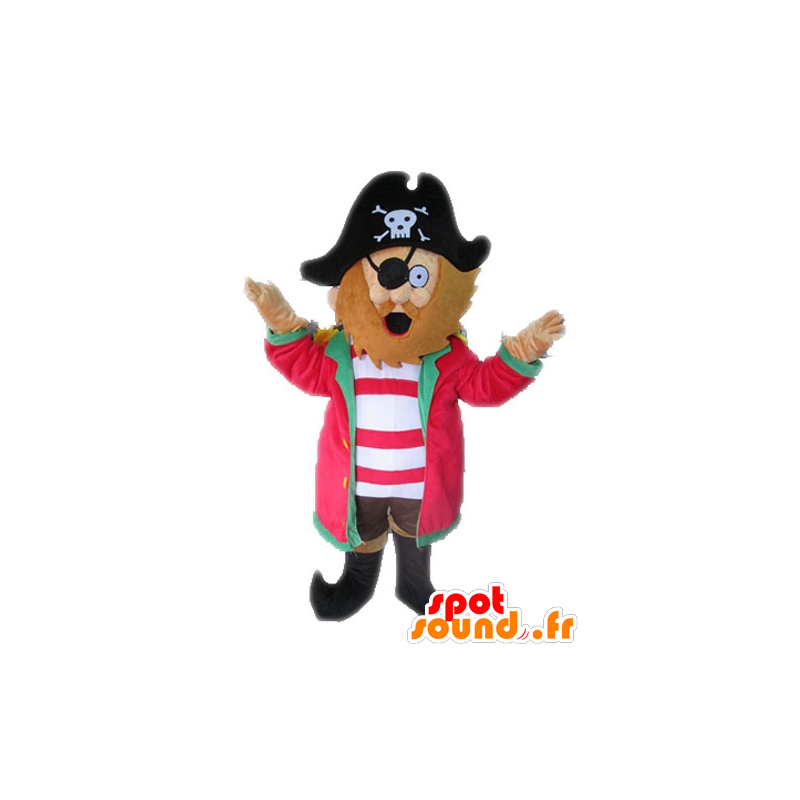 Mascotte de pirate avec un chapeau. Mascotte de capitaine - MASFR028571 - Mascottes de Pirates
