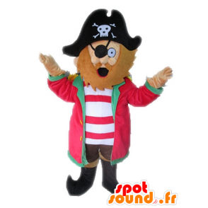 Mascote do pirata com um chapéu. Mascot Capitão - MASFR028571 - mascotes piratas