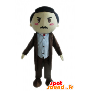 Mascot man in a suit. man mascot mustache - MASFR028572 - Human mascots