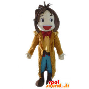 Boy smiling mascot with a long coat - MASFR028573 - Mascots boys and girls