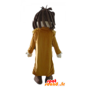 Boy smiling mascot with a long coat - MASFR028573 - Mascots boys and girls