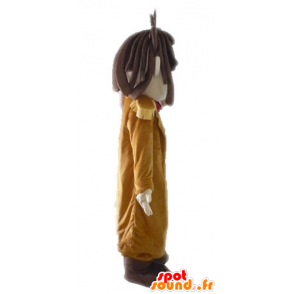 Mascotte de garçon souriant avec un long manteau - MASFR028573 - Mascottes Garçons et Filles