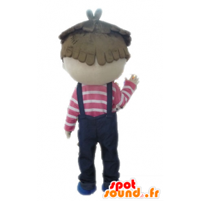 El muchacho de la mascota del mono de trabajo. Mascota del niño - MASFR028575 - Niño de mascotas