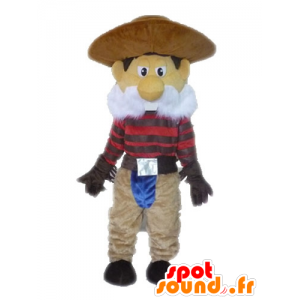 Cowboy-Maskottchen Schnurrbart im traditionellen Kleid - MASFR028576 - Menschliche Maskottchen