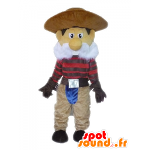Cowboy mascot mustache in traditional dress - MASFR028576 - Human mascots
