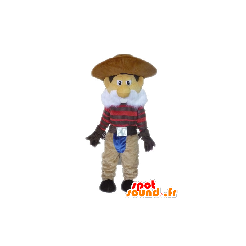 Cowboy baffi mascotte in abito tradizionale - MASFR028576 - Umani mascotte