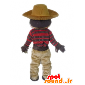 Bigote mascota del vaquero en traje tradicional - MASFR028576 - Mascotas humanas