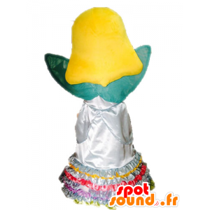 Mascotte de fée blonde. Mascotte de princesse avec des ailes - MASFR028581 - Mascottes Fée