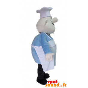 Mascotte de chef cuisinier. Mascotte de restaurateur - MASFR028583 - Mascottes Humaines