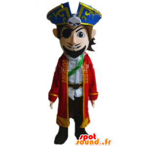 Mascotte de pirate en costume. Mascotte de capitaine - MASFR028584 - Mascottes de Pirates