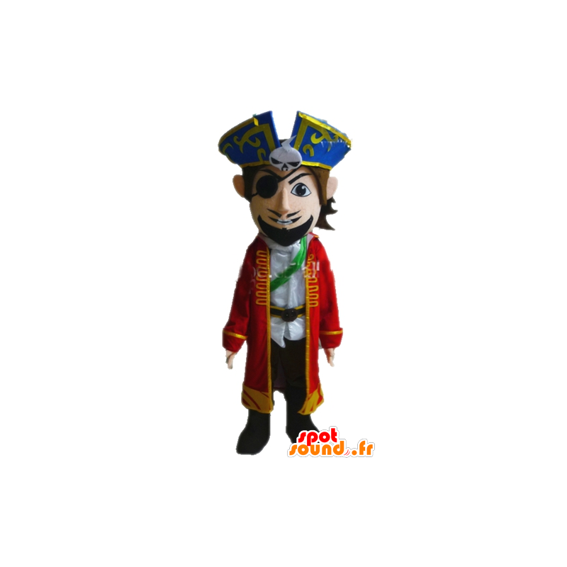 Mascota del traje de pirata. capitán de la mascota - MASFR028584 - Mascotas de los piratas