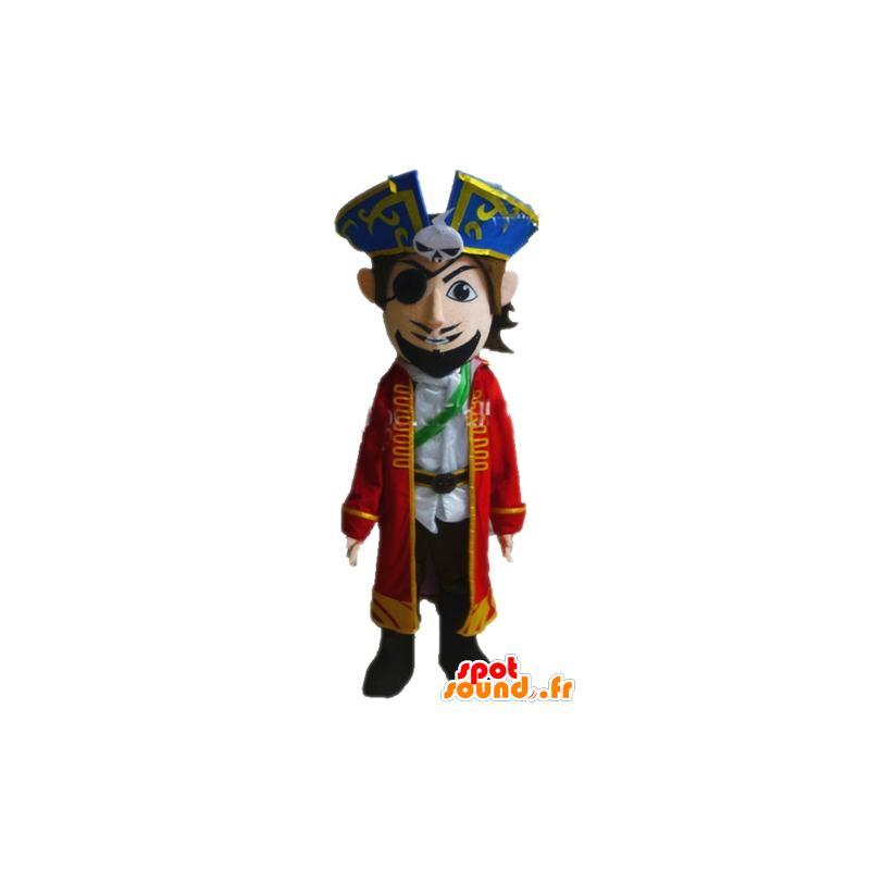 Mascotte de pirate en costume. Mascotte de capitaine - MASFR028584 - Mascottes de Pirates