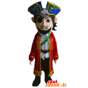 Pirate maskot kostým. maskot Captain - Piráti maskoti - MASFR028584 - SpotSound.fr