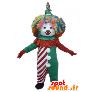 Färgglad clownmaskot. Cirkus maskot - Spotsound maskot