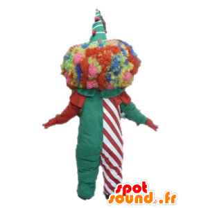 Mascotte de clown coloré. Mascotte de cirque - MASFR028585 - Mascottes Cirque