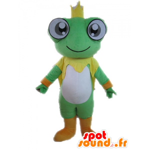 Mascotte de grenouille géante. Mascotte de roi - MASFR028586 - Mascottes Grenouille