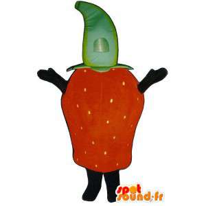 Fresa gigante de vestuario. Fresa Traje - MASFR007249 - Mascota de la fruta