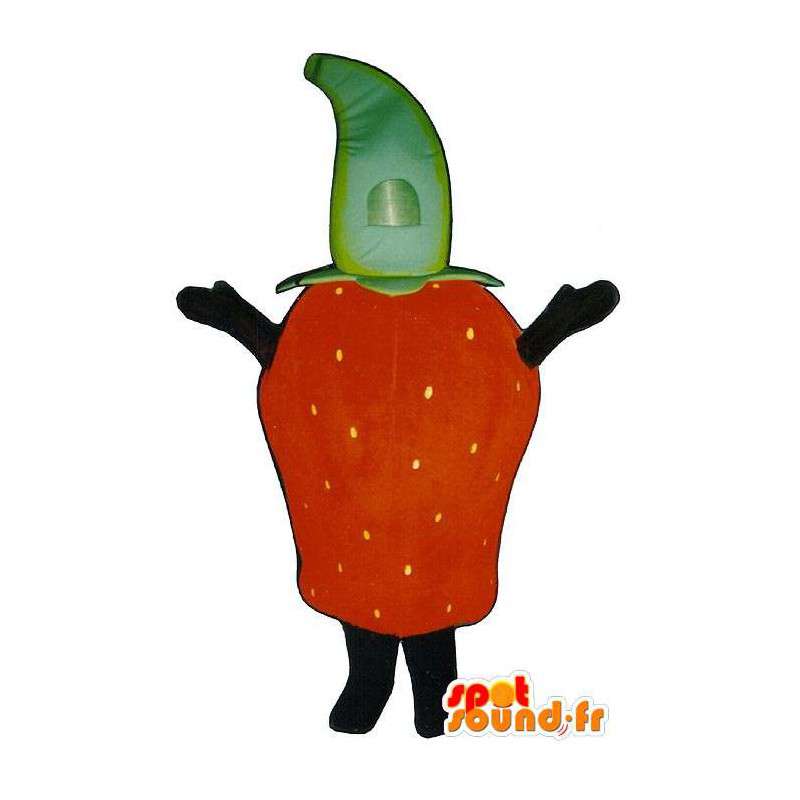 Fresa gigante de vestuario. Fresa Traje - MASFR007249 - Mascota de la fruta