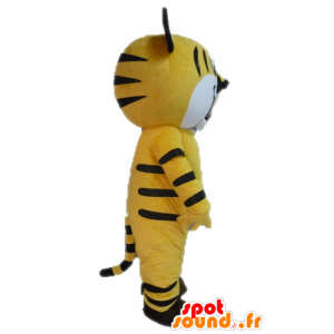 Mascot tigre giallo e nero. mascotte felina - MASFR028587 - Mascotte tigre