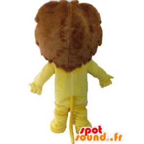 Giant yellow lion mascot. feline mascot - MASFR028591 - Lion mascots