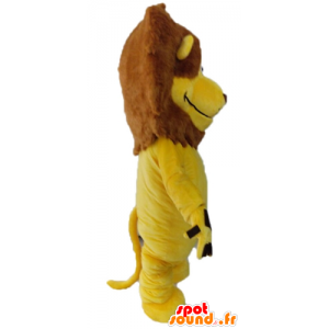 Gigante mascotte leone giallo. mascotte felina - MASFR028591 - Mascotte Leone