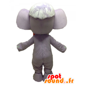 Mascot elefante viola e rosa. mascotte viola - MASFR028592 - Mascotte elefante