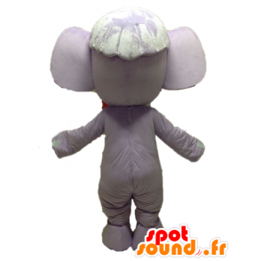 Maskotti violetti ja vaaleanpunainen norsu. violetti maskotti - MASFR028592 - Elephant Mascot