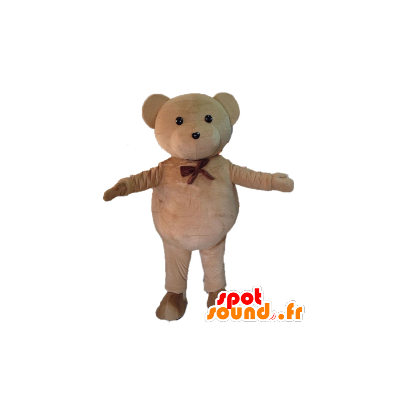 Brown teddy mascot. Mascot teddy bear - MASFR028593 - Bear mascot