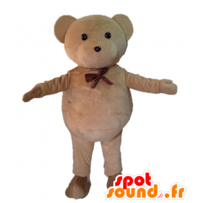 Brown teddy mascot. Mascot teddy bear - MASFR028593 - Bear mascot