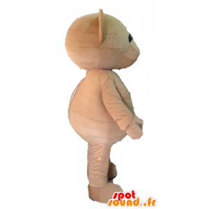 Brown teddy mascot. Mascot teddy bear - MASFR028593 - Bear mascot