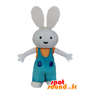 Kaninchen-Maskottchen mit Overalls gestopft - MASFR028594 - Hase Maskottchen