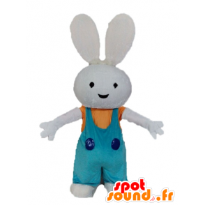 Rabbit mascot stuffed with overalls - MASFR028594 - Rabbit mascot