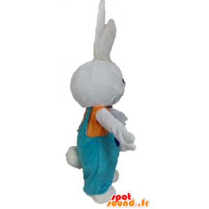 Kaninchen-Maskottchen mit Overalls gestopft - MASFR028594 - Hase Maskottchen