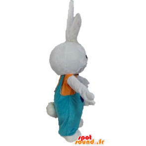 Mascote coelho de pelúcia com macacões - MASFR028594 - coelhos mascote