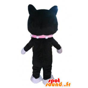 Mustavalkoinen kissa maskotti. kitten Mascot - MASFR028596 - kissa Maskotteja