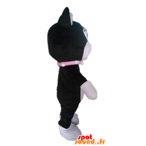 Black and white cat mascot. kitten mascot - MASFR028596 - Cat mascots