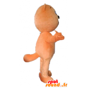 Orange bever maskot og hvite kjempe - MASFR028597 - Beaver Mascot