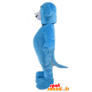 Blue and white dog mascot. blue animal mascot - MASFR028598 - Dog mascots