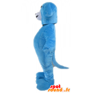 Azul e branco cão mascote. azul mascote animais - MASFR028598 - Mascotes cão