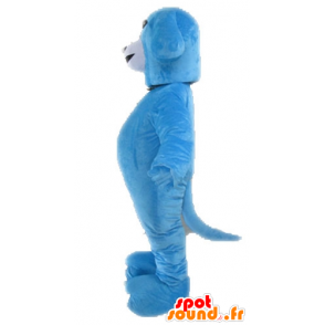 青と白の犬のマスコット。青い動物のマスコット-MASFR028598-犬のマスコット