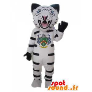 Lynx mascotte, witte luipaard. Mascot cheetah - MASFR028599 - Human Mascottes