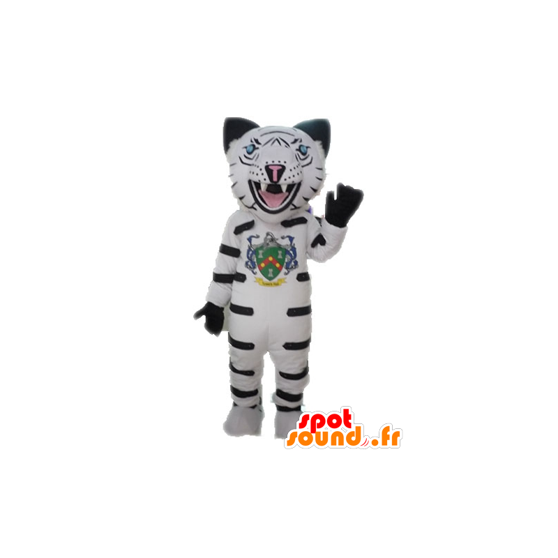 Lynx mascotte, leopardo bianco. Cheetah mascotte - MASFR028599 - Umani mascotte