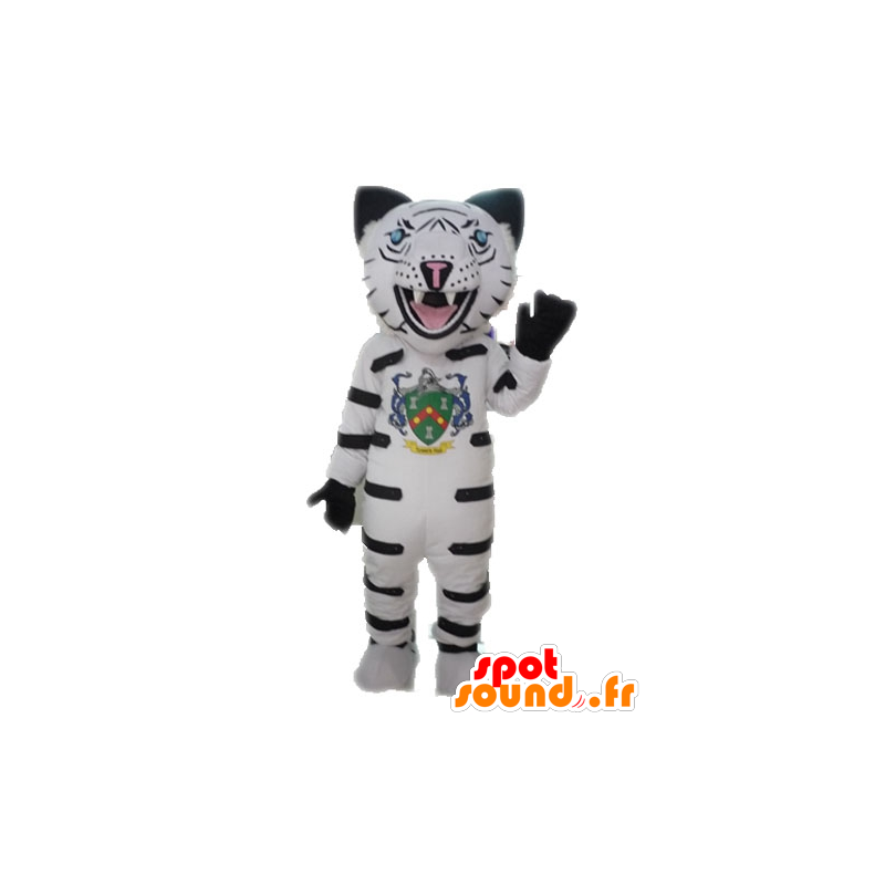 Lynx maskot, hvid leopard. Cheetah maskot - Menneskelige maskotter - MASFR028599 - SpotSound.fr