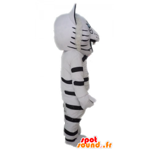 Lynx maskot, hvid leopard. Cheetah maskot - Menneskelige maskotter - MASFR028599 - SpotSound.fr