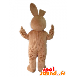 Braune und weiße Hase Maskottchen, süß und nett - MASFR028600 - Hase Maskottchen