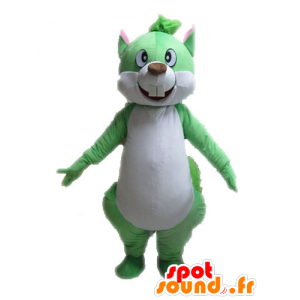 Green and white squirrel mascot, giant - MASFR028601 - Mascots squirrel