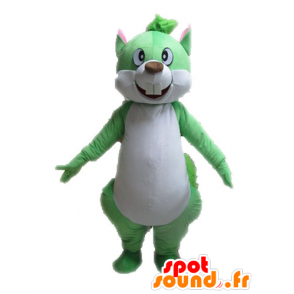 Verde e branco esquilo mascote, gigante - MASFR028601 - mascotes Squirrel